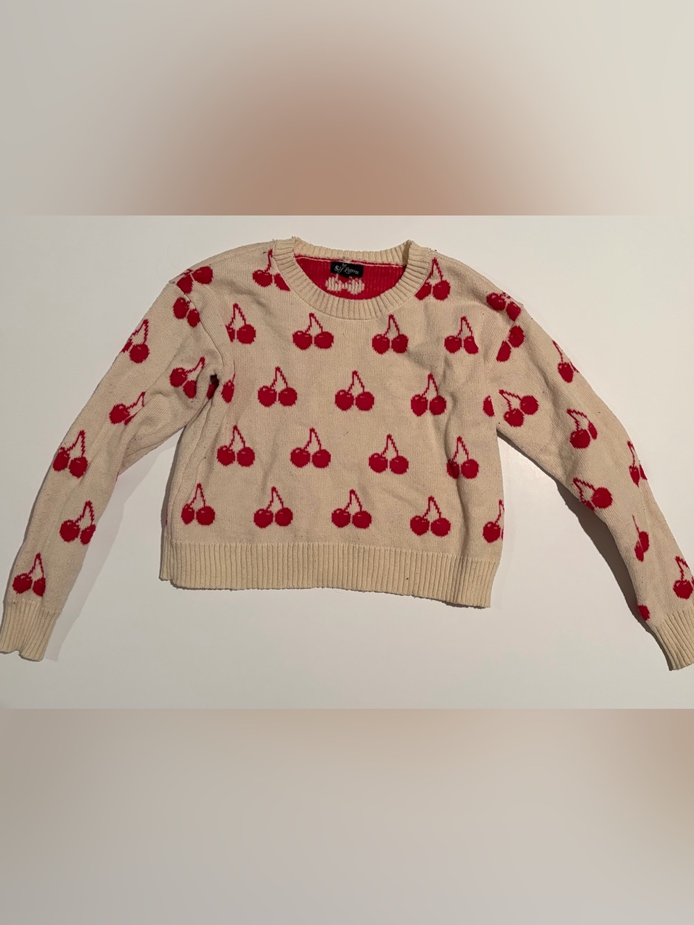 Self Esteem Cherries Crop Sweater